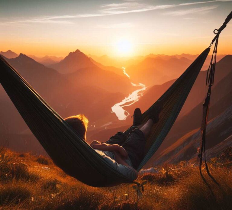Hiking with a hammock